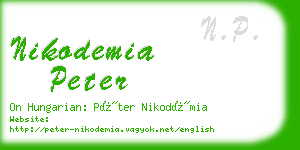 nikodemia peter business card